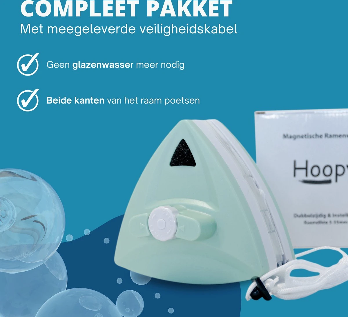 Hoopy Pro™ Magnetische Raamwasser - Magnetische Raamwasser Voor Dubbel Glas - Ruitenreiniger - Ramenwasser - Afbeelding 7
