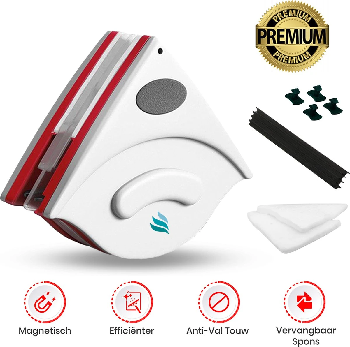 TibaGoods Magnetische Raamwisser Voor Dubbelglas - Ruitenreiniger - Ramenwasser - Magneet Ruitenwisser