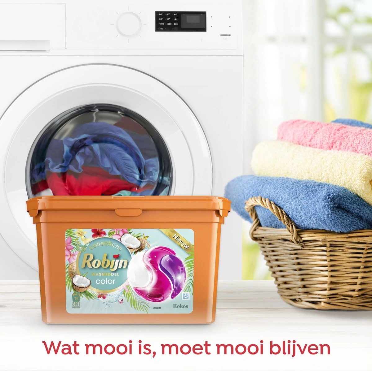 Robijn Kokos 3 In 1 Wascapsules - 4 X 15 Wasbeurten - Voordeelverpakking - Afbeelding 5