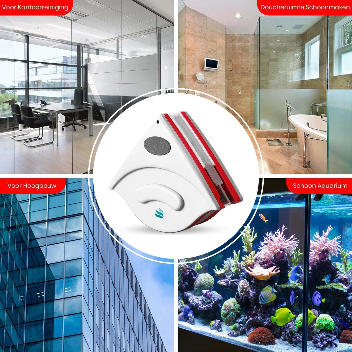 TibaGoods Magnetische Raamwisser Voor Dubbelglas - Ruitenreiniger - Ramenwasser - Magneet Ruitenwisser - Afbeelding 4