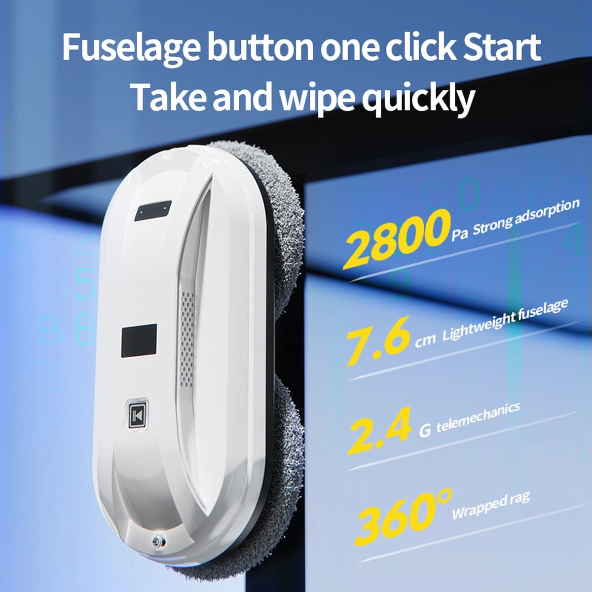 PuroTech Robot Ramenwasser - Ruitenreiniger - Nieuwste Uitvoering - Ramenwisser - Elektrische Ramenwisser - Incl. Afstandsbediening - Raamrobot - Afbeelding 3