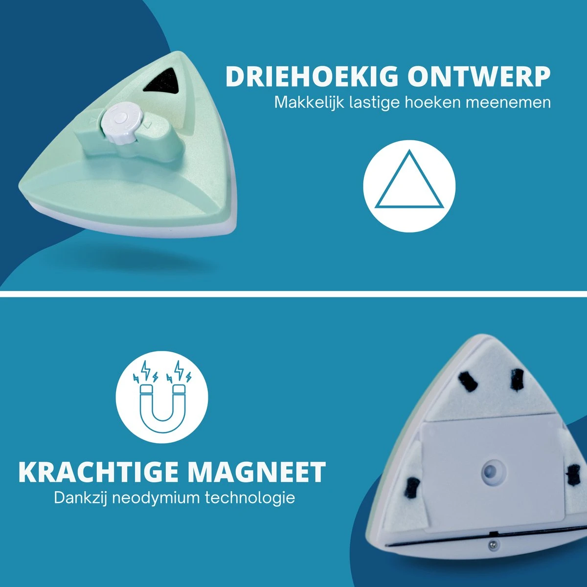 Hoopy Pro™ Magnetische Raamwasser - Magnetische Raamwasser Voor Dubbel Glas - Ruitenreiniger - Ramenwasser - Afbeelding 2