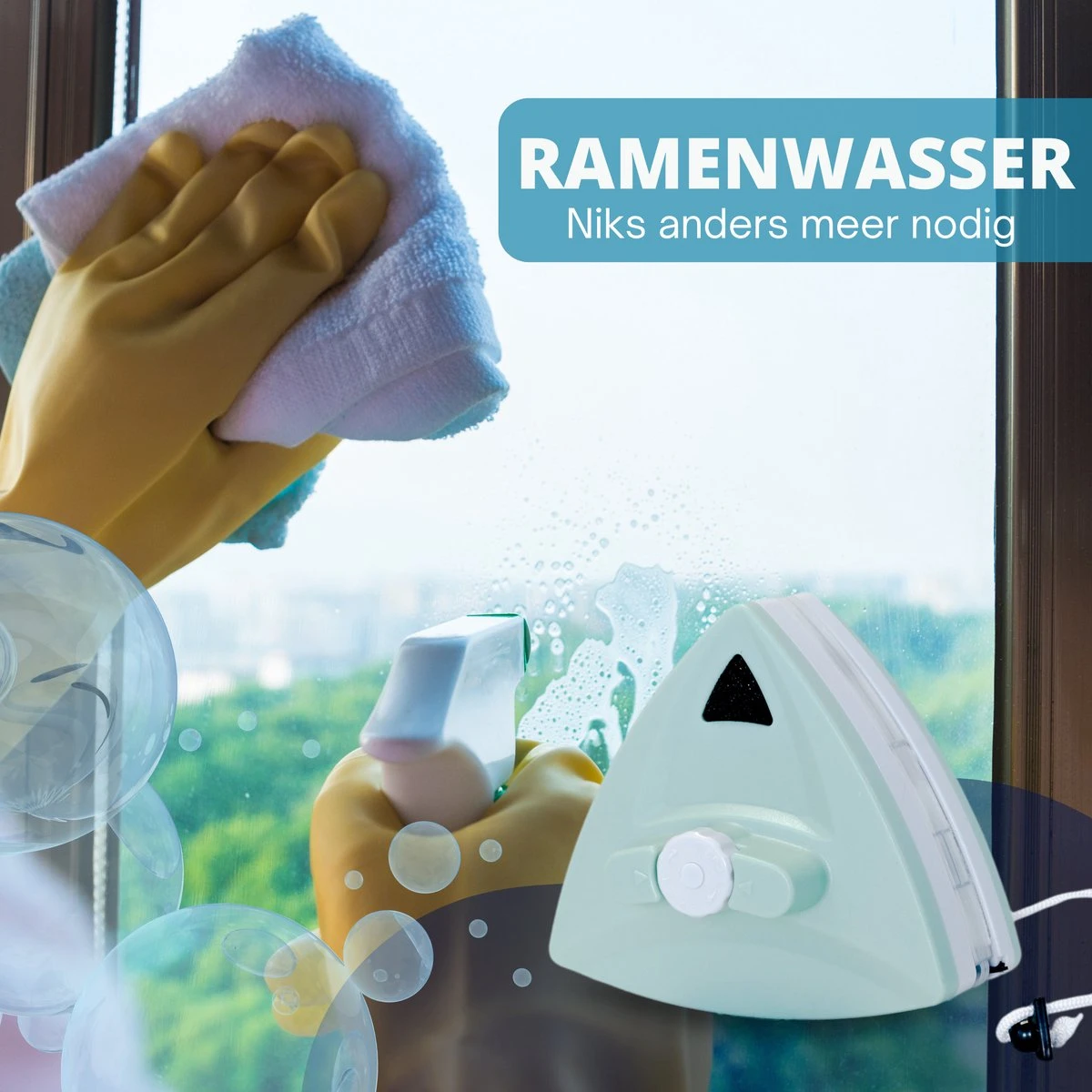 Hoopy Pro™ Magnetische Raamwasser - Magnetische Raamwasser Voor Dubbel Glas - Ruitenreiniger - Ramenwasser - Afbeelding 6