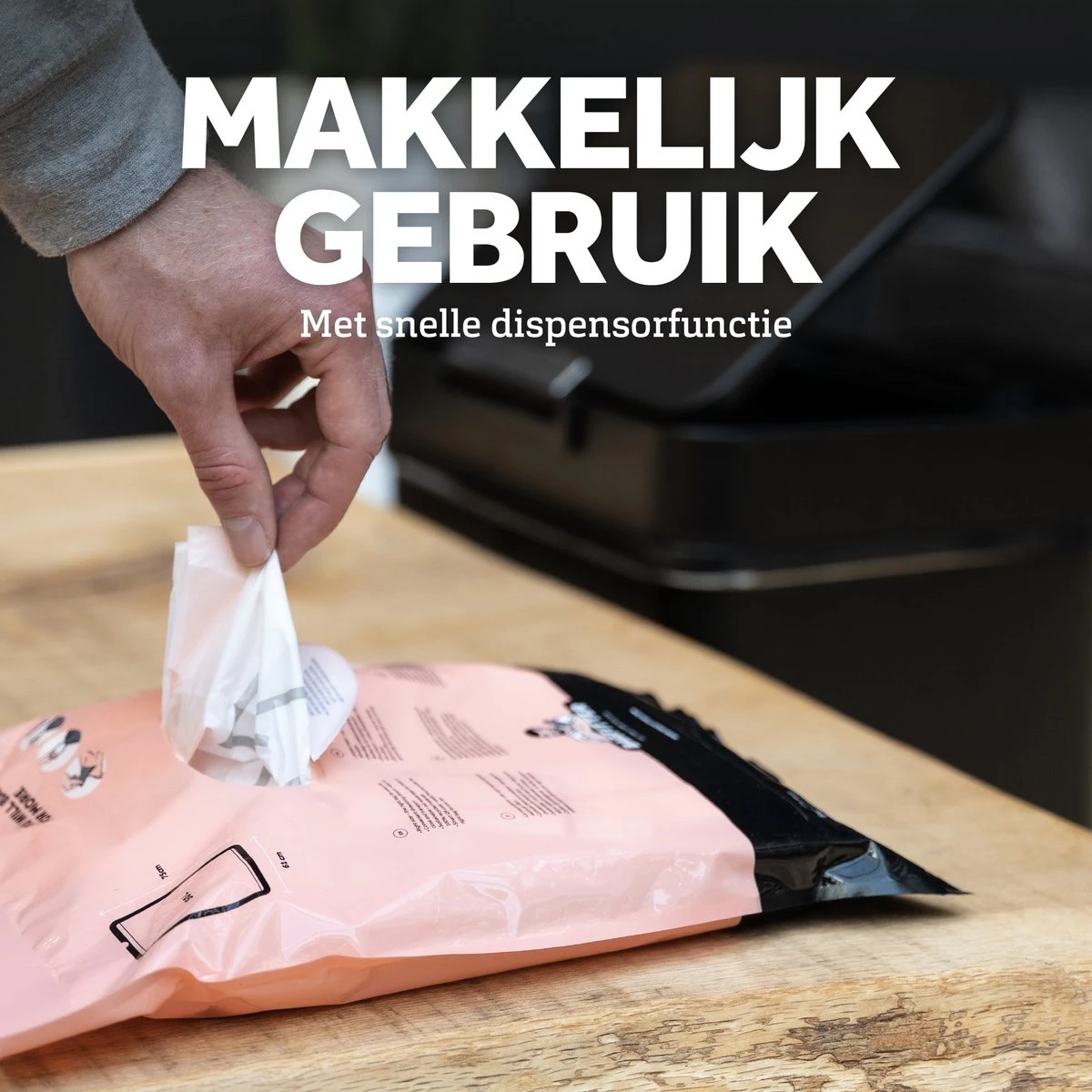 BagFitter Roze C 40L Tot 50L Vuilniszak Met Trekband Van 100% Gerecycled Plastic - 77cm X 57cm - 30 Stuks - 40-50 Liter - Vuilniszakken - Afvalzakken - Prullenbakzakken Geschikt Voor O.a. Homra Fonix En StangVollby Nausta - Afbeelding 3