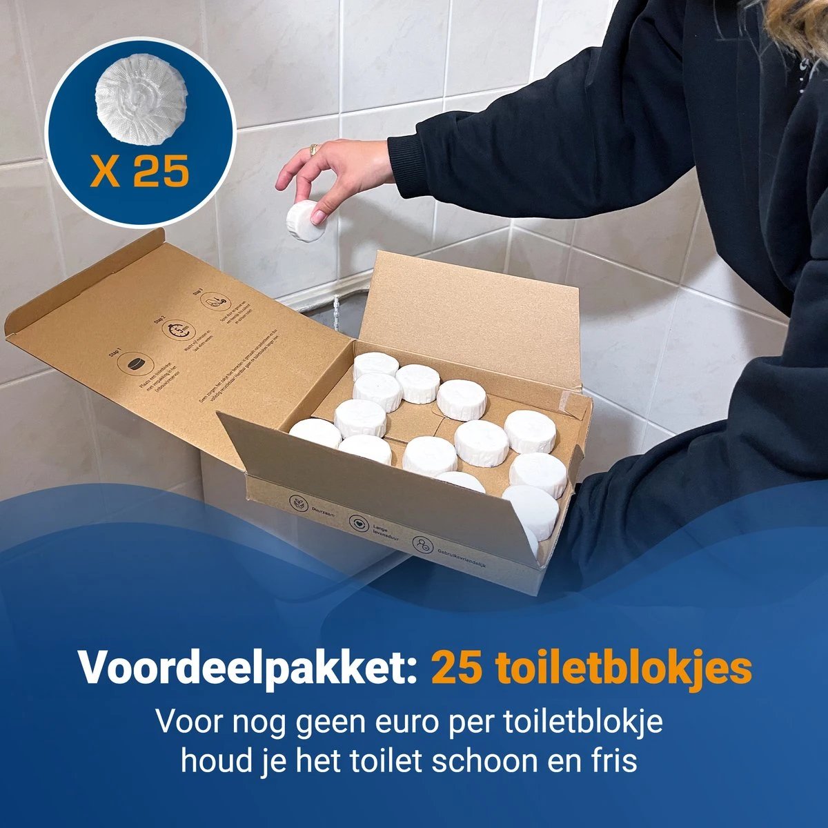 Witte Toiletblokjes Voor Inbouwreservoir Voor O.a Geberit En Grohe - 25 Stuks - Met Lavendel - Vlekvrij - Stortbakblokjes - Afbeelding 5