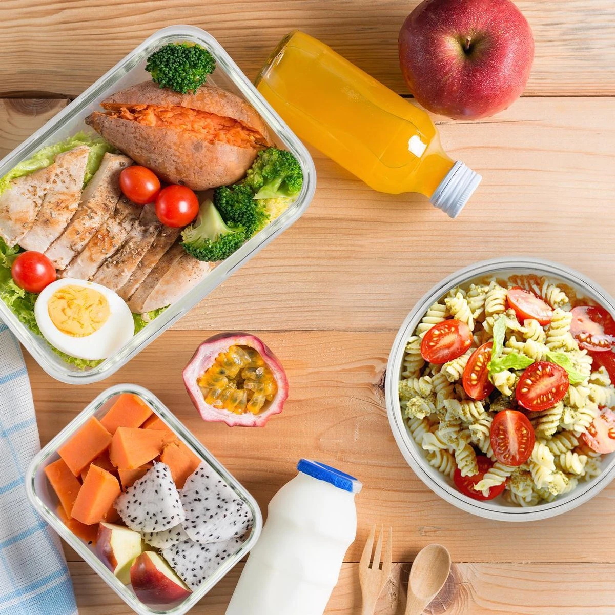 KitchenBrothers Meal Prep Bakjes - Set - Luchtdicht - BPA Vrij - Glas - 9 Stuks - Afbeelding 5