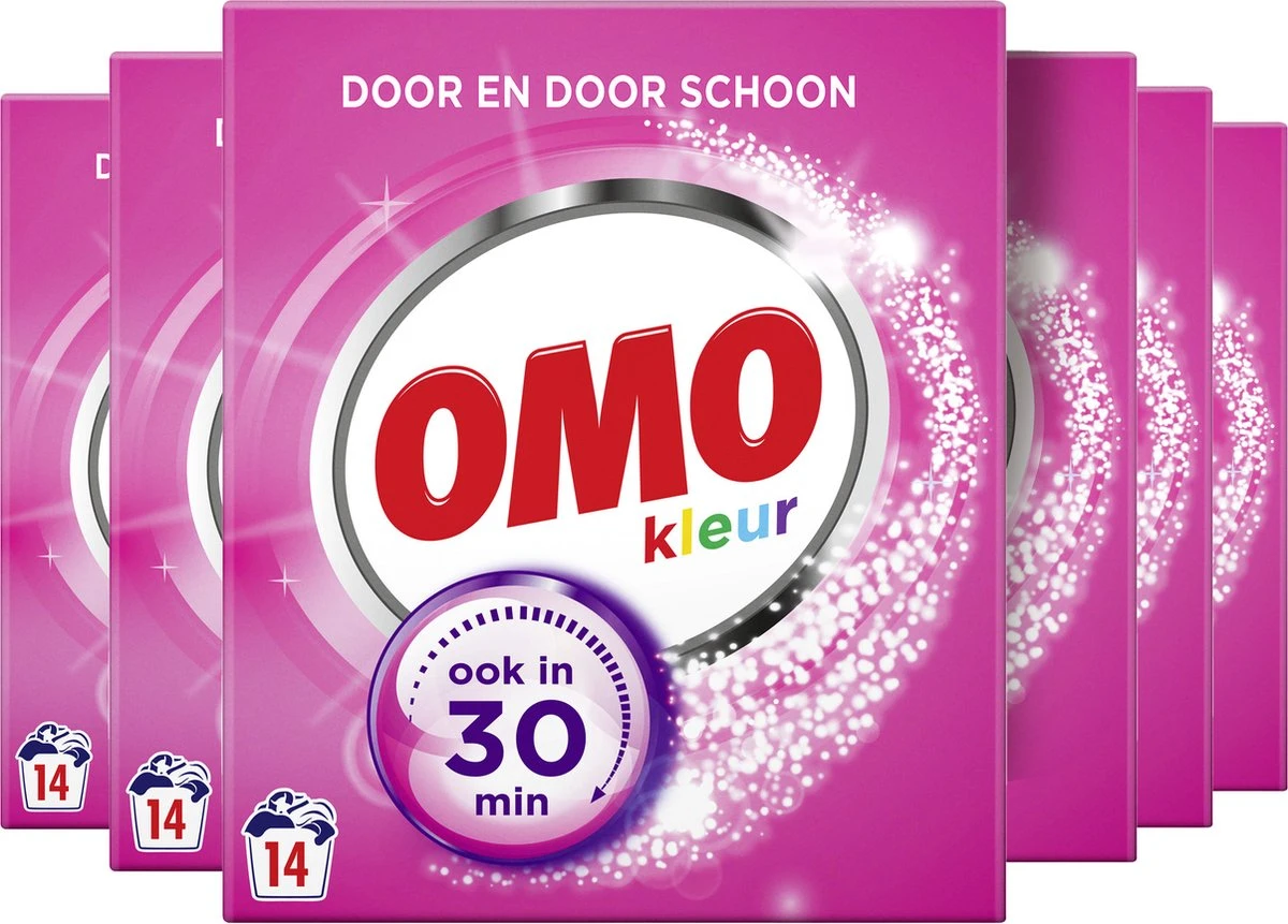 Omo Kleur Waspoeder - 6 X 14 Wasbeurten - Voordeelverpakking - Afbeelding 2