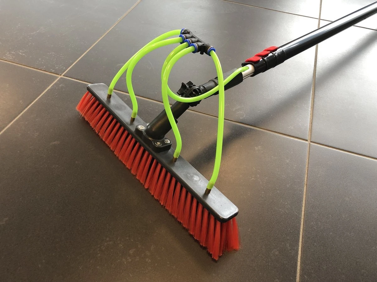 Aqua2Go Telescoopsteel 10,6 Meter - Lichtgewicht Aluminium - 40 Cm. Borstel - Ramen Wassen - Zonnepanelen - Afbeelding 4