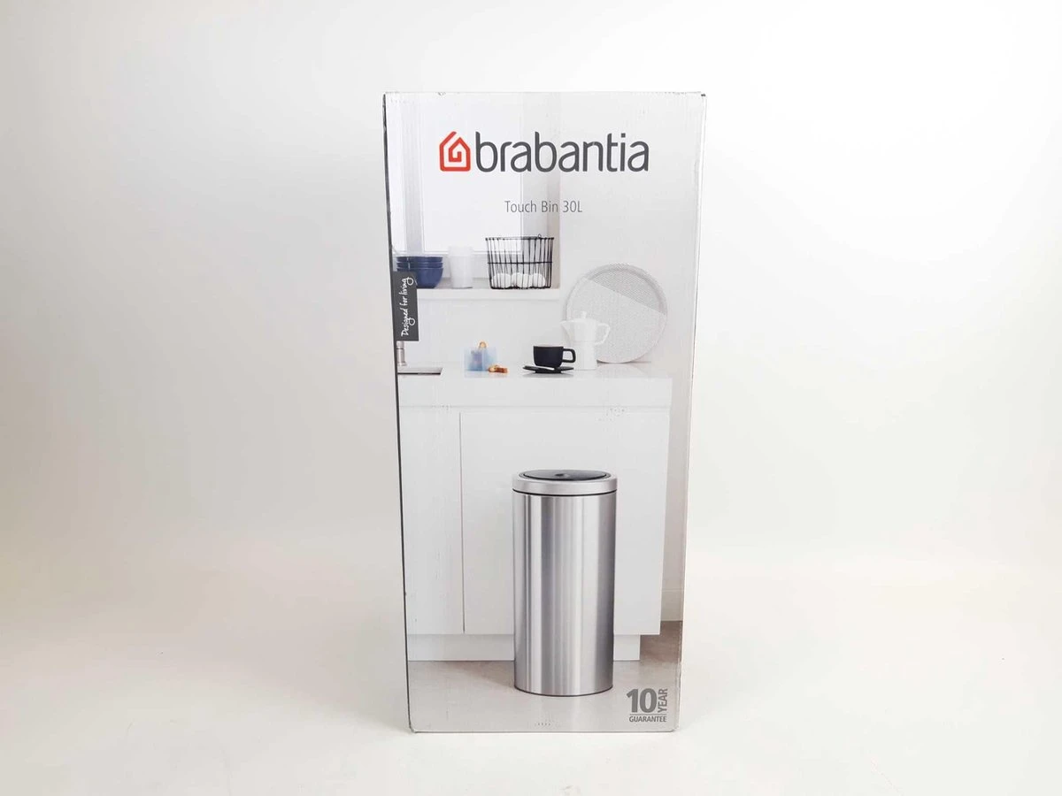 Brabantia Touch Bin Flat Top 30 L - Matt Black - Afbeelding 2