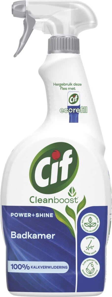 Cif CleanBoost Power & Shine Badkamer Spray - 6 X 750 Ml - Voordeelverpakking - Afbeelding 10