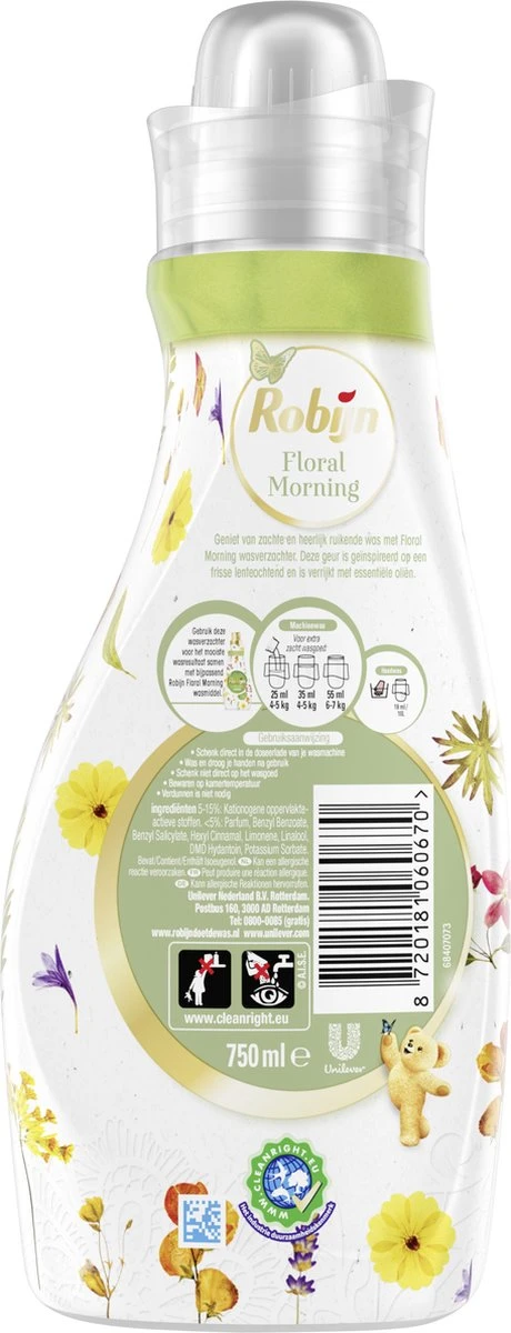 Robijn Floral Morning Wasverzachter - 8 X 30 Wasbeurten - Voordeelverpakking - Afbeelding 2
