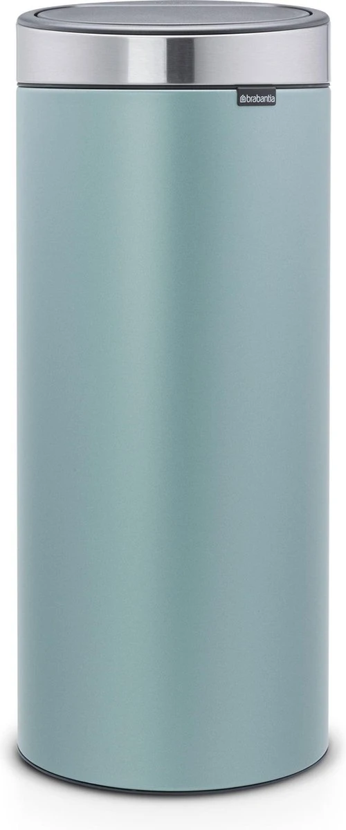 Brabantia Touch Bin Prullenbak - 30 L - Metallic Mint / Matt Steel Fingerprint Proof Deksel