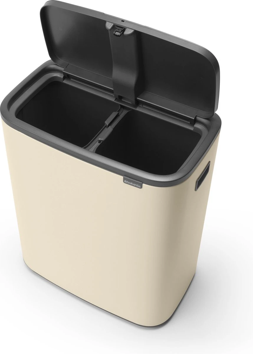 Brabantia Bo Touch Bin Prullenbak - 2 X 30 L - Soft Beige - Afbeelding 3