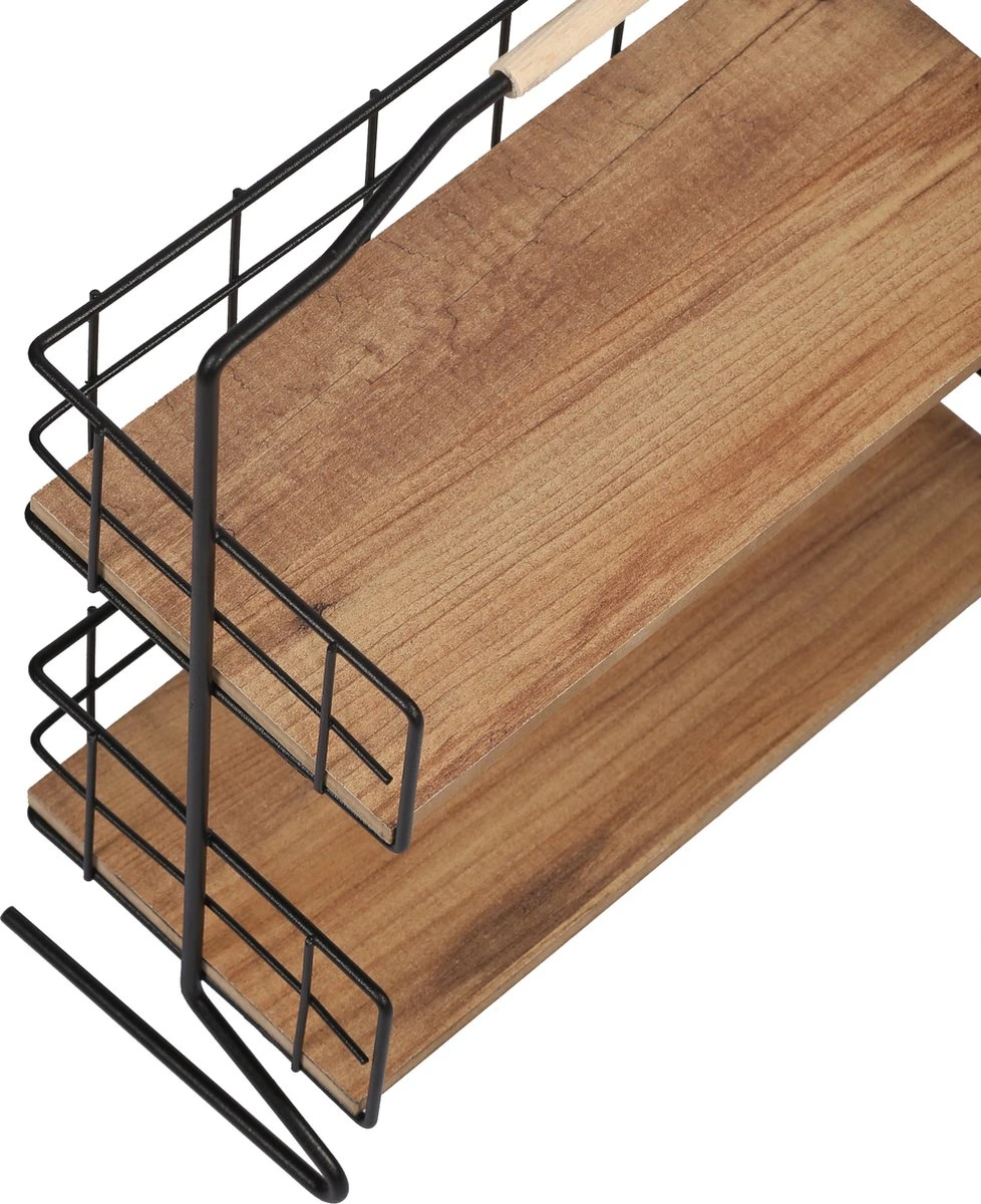 Metalen Keuken Etagere 2 Laags Van Naturn Living | Keuken Opbergrek | Kruidenpotjes Rek | Kruiden Organizer | Keuken Rek Specerijen | Mat Zwart - Afbeelding 5